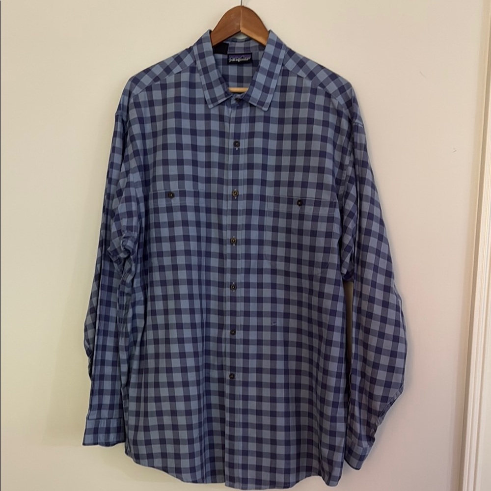 Patagonia‎ Blue Checkered Men's Shirt XL